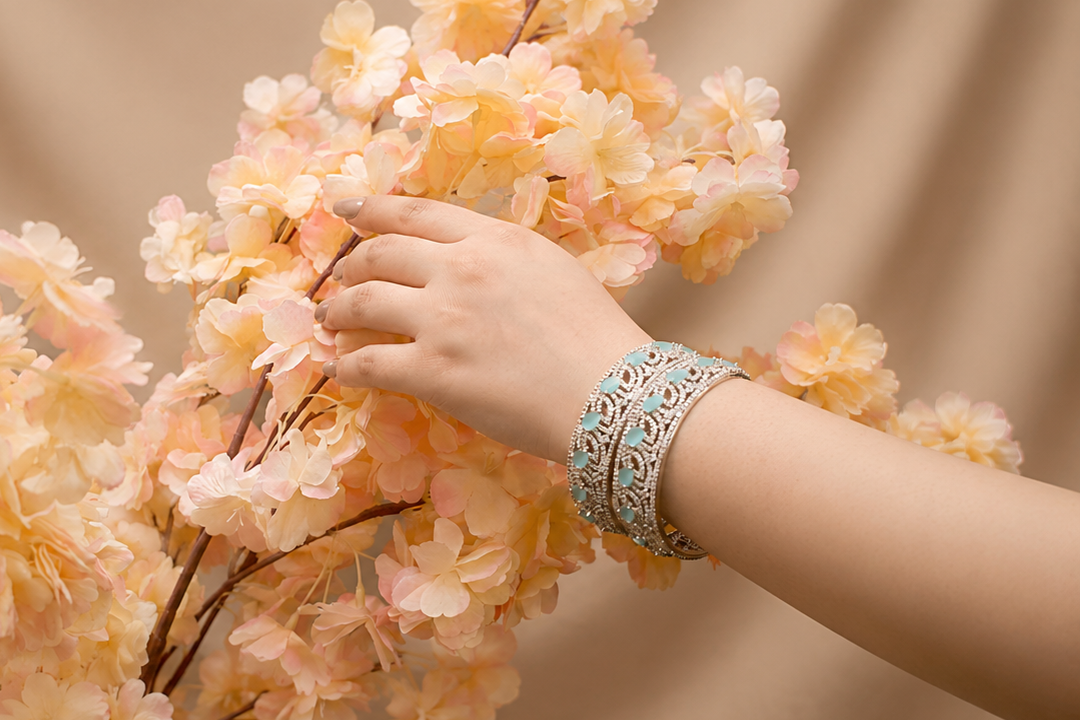 Ice Blossom Bangles Set