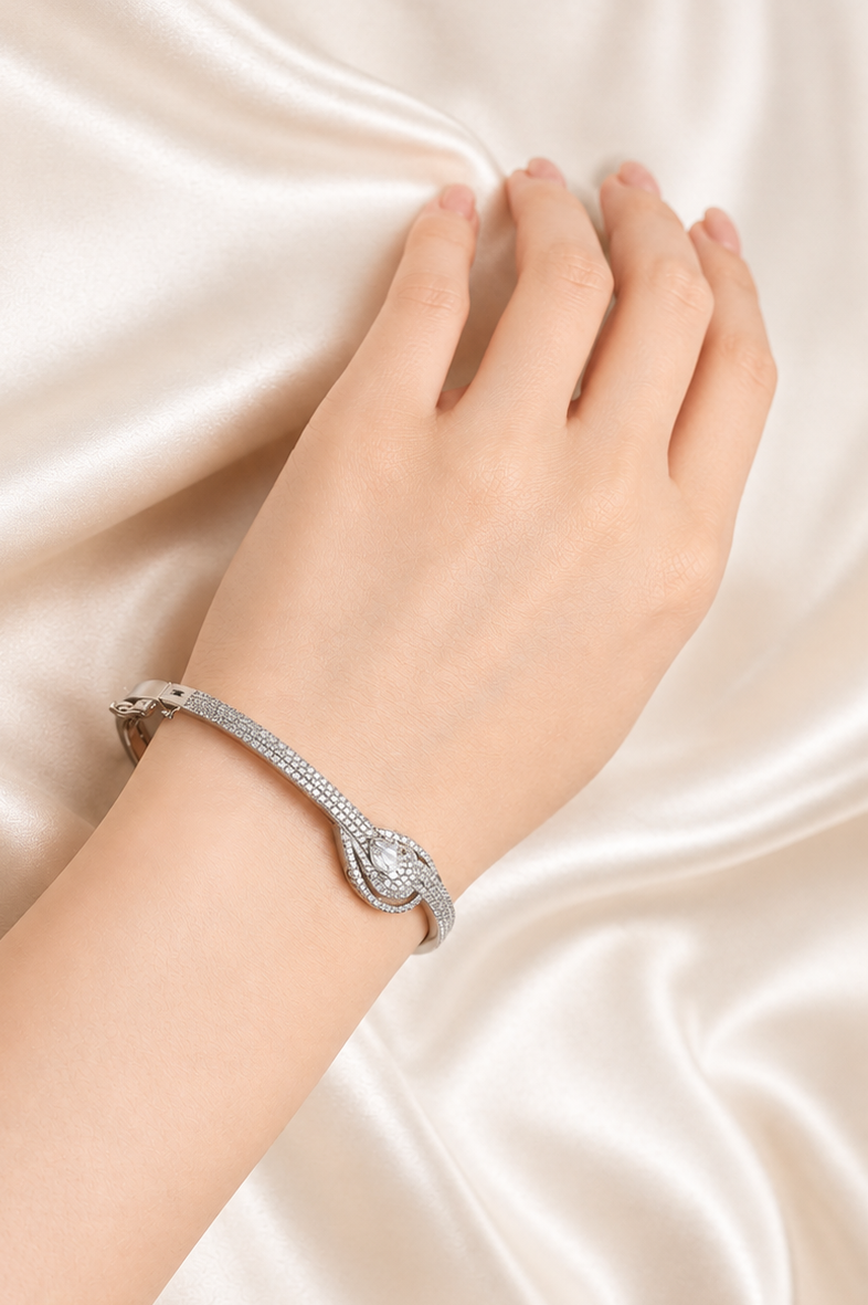 Silver Drop Bracelet Aura