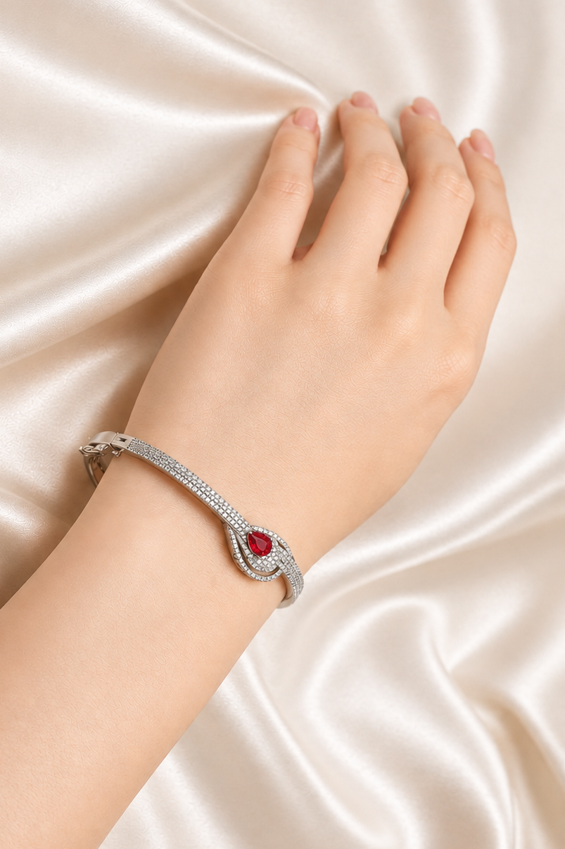 Ruby  Drop Bracelet Aura