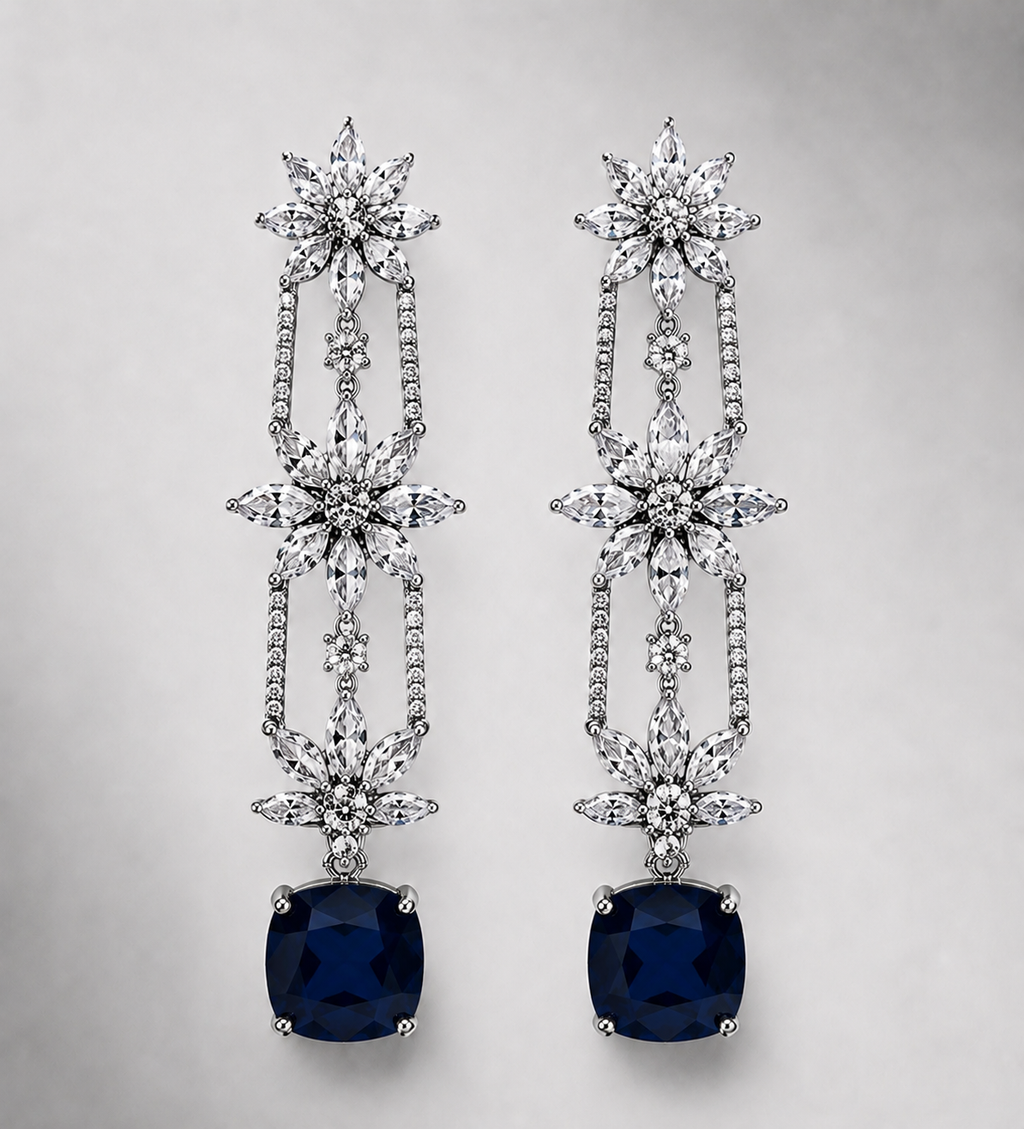 Elara Blue  Earrings Aura