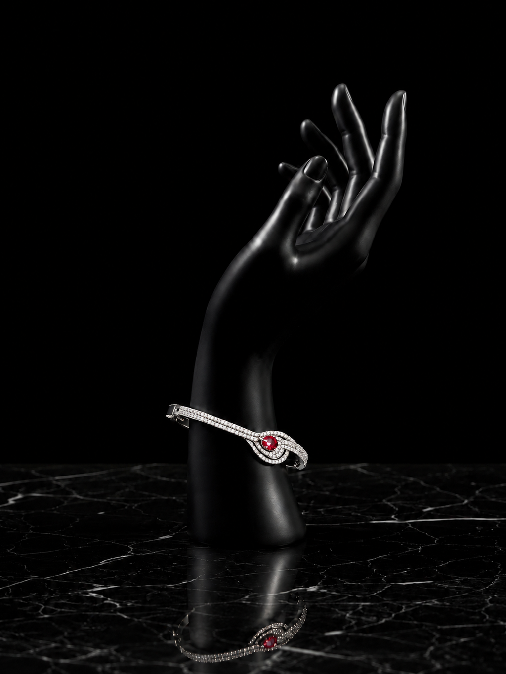 Ruby  Drop Bracelet Aura