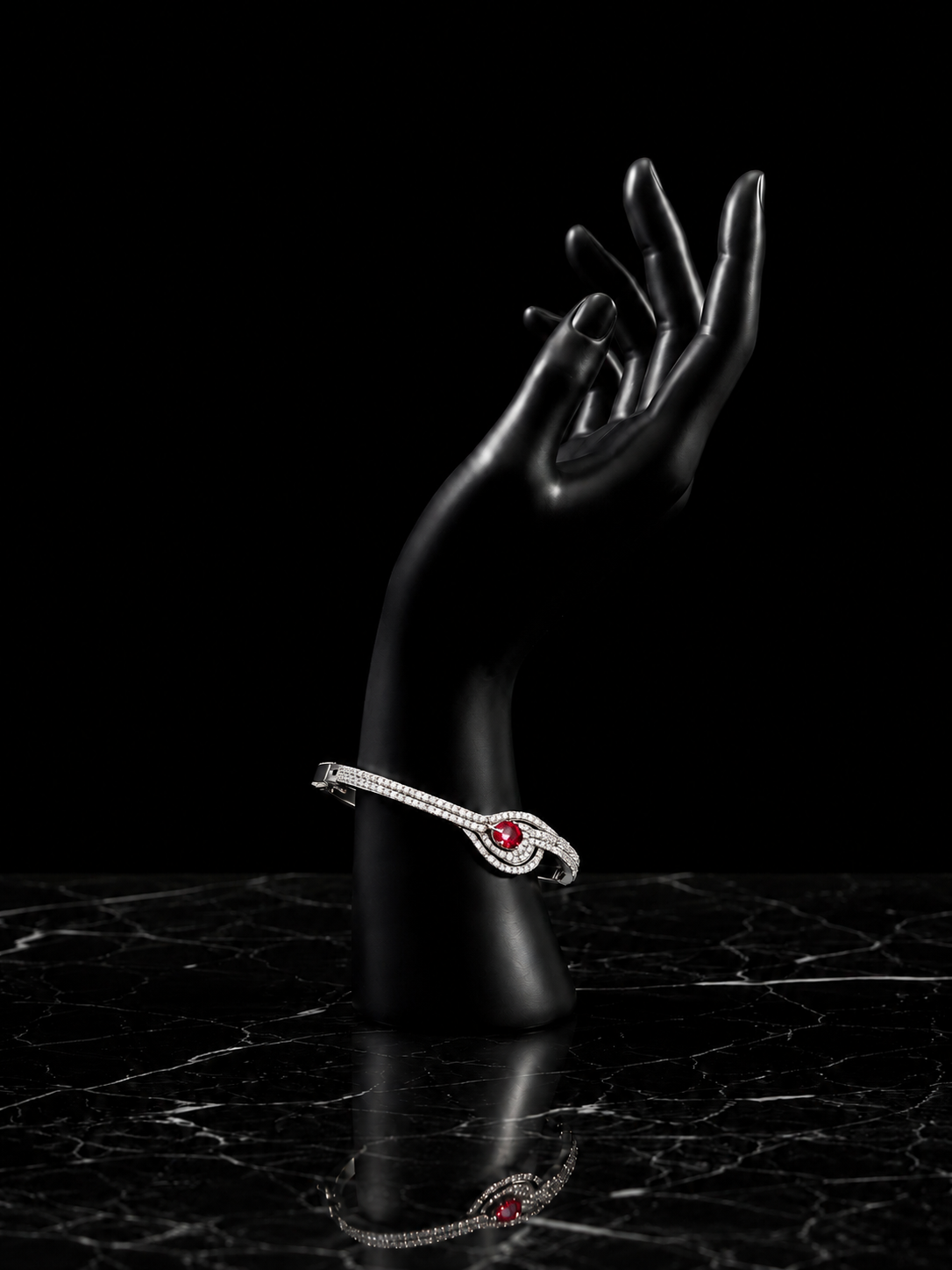 Ruby  Drop Bracelet Aura