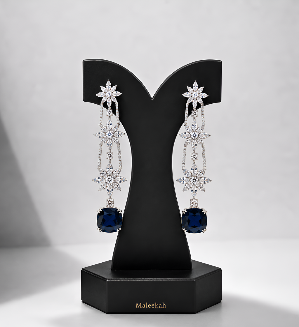Elara Blue  Earrings Aura