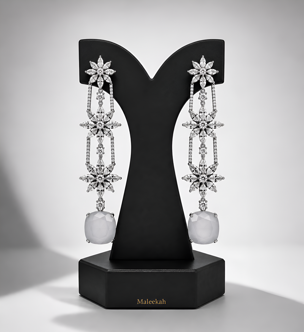 Elara Grey Earrings Aura