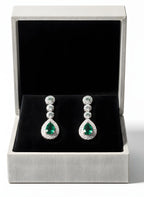 Emerald Teardrop Charm-AURA set