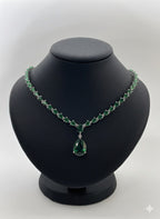 Emerald Teardrop Charm-AURA set