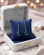 Emerald Teardrop Charm-One Carat AURA set