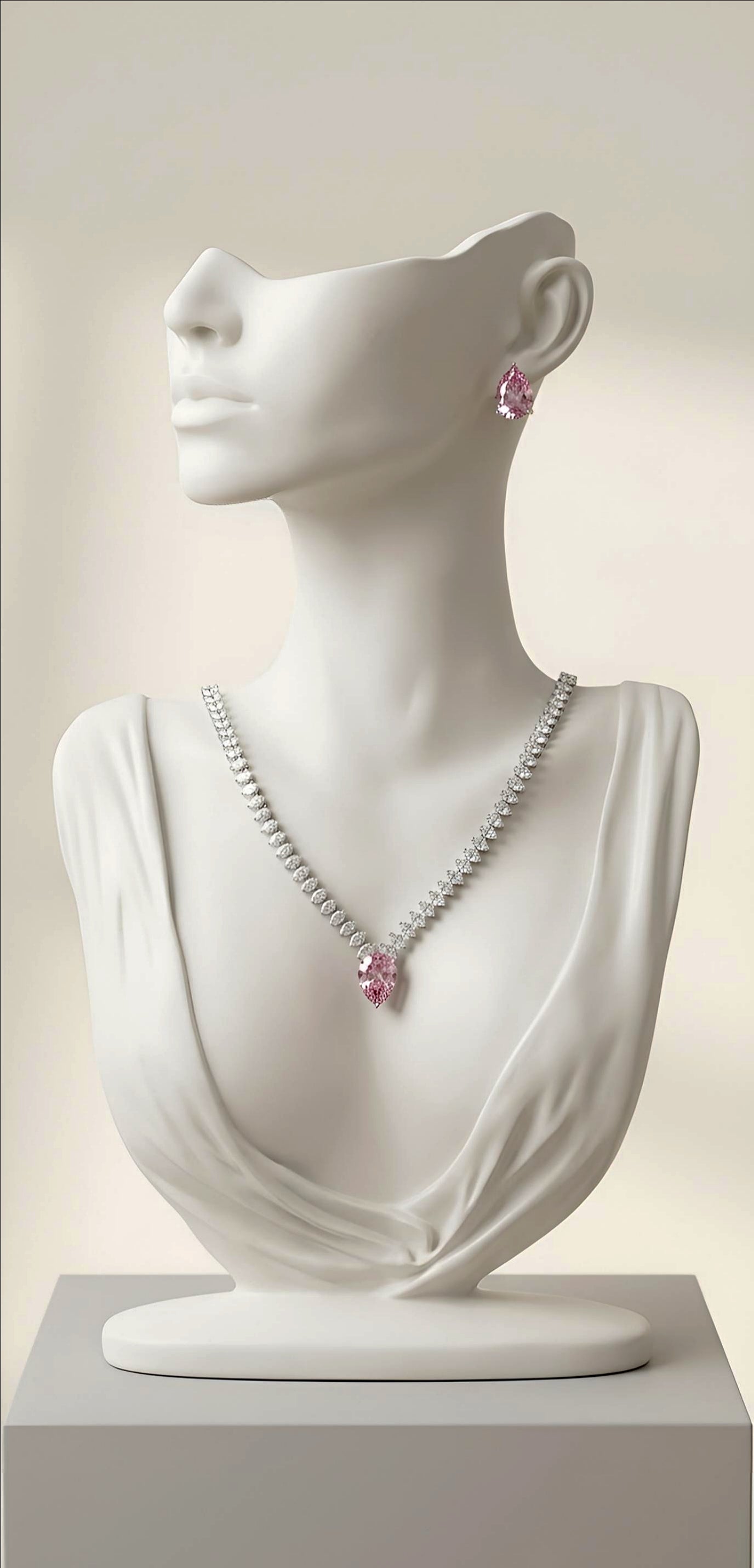 Tear drop Pink  AURA set