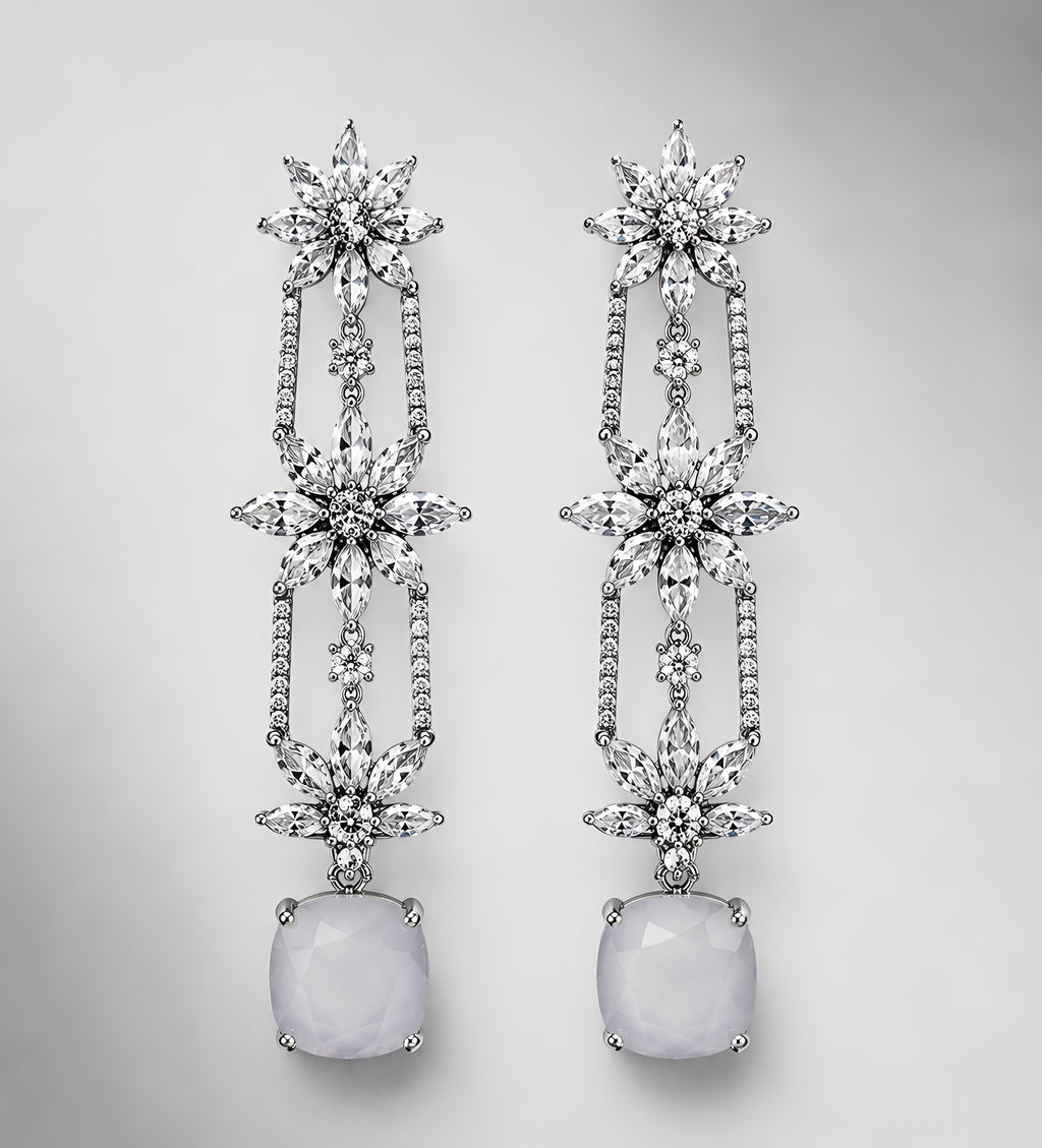 Elara Grey Earrings Aura