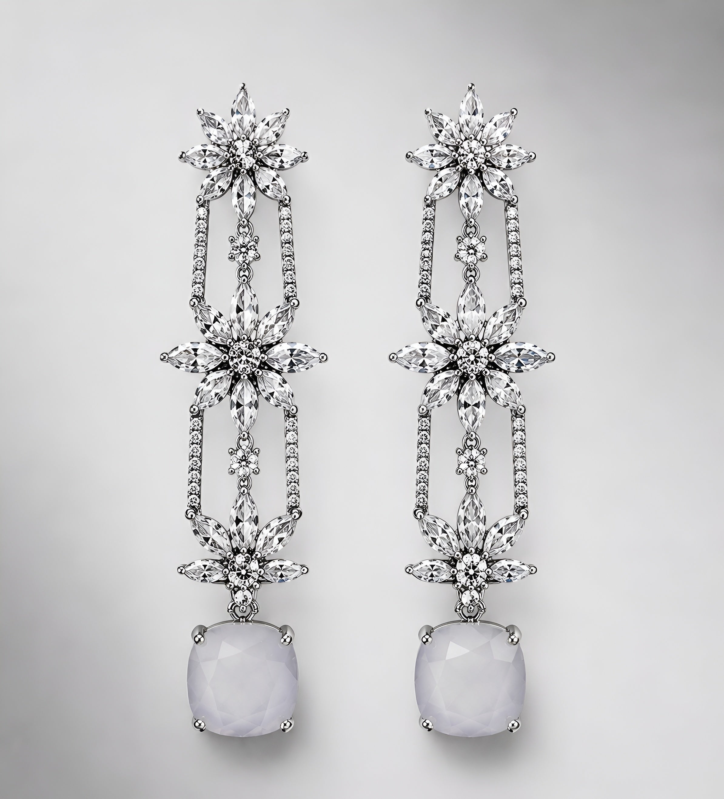 Elara Grey Earrings Aura