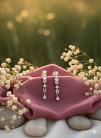 Blush Radiance Pink & Silver Necklace-AURA set