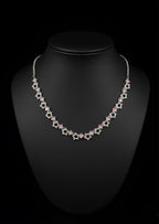 Elegance Pink Crystal Necklace & Earrings Set-AURA set