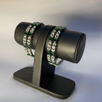 Emerald Glow Green & White Stone Bracelet-Majestic