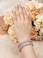 Rosé Crystal Bangles Majestic